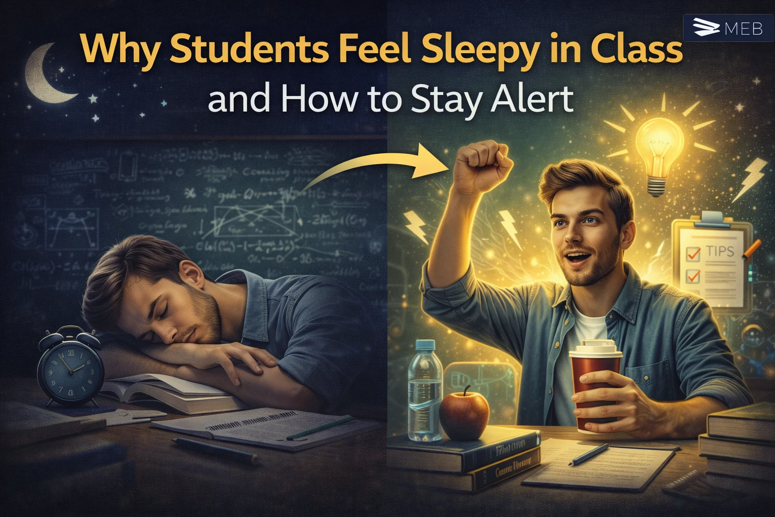 Sleeping student to alert student transformation