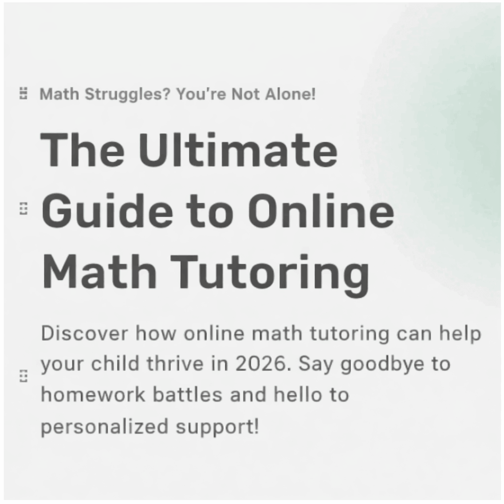 Image shown The Ultimate Guide to Online Math Tutoring