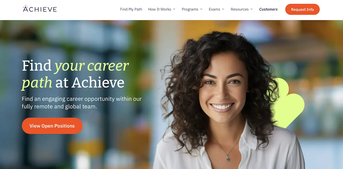 Achieve Test Prep career page