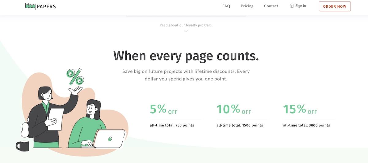 BBQ Papers loyalty program page