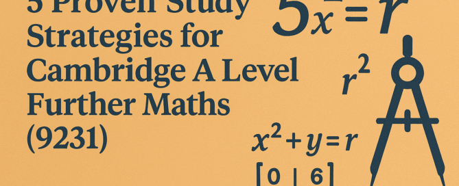 Image shown is 5 Proven Study Strategies for Cambridge A Level Further Maths (9231)