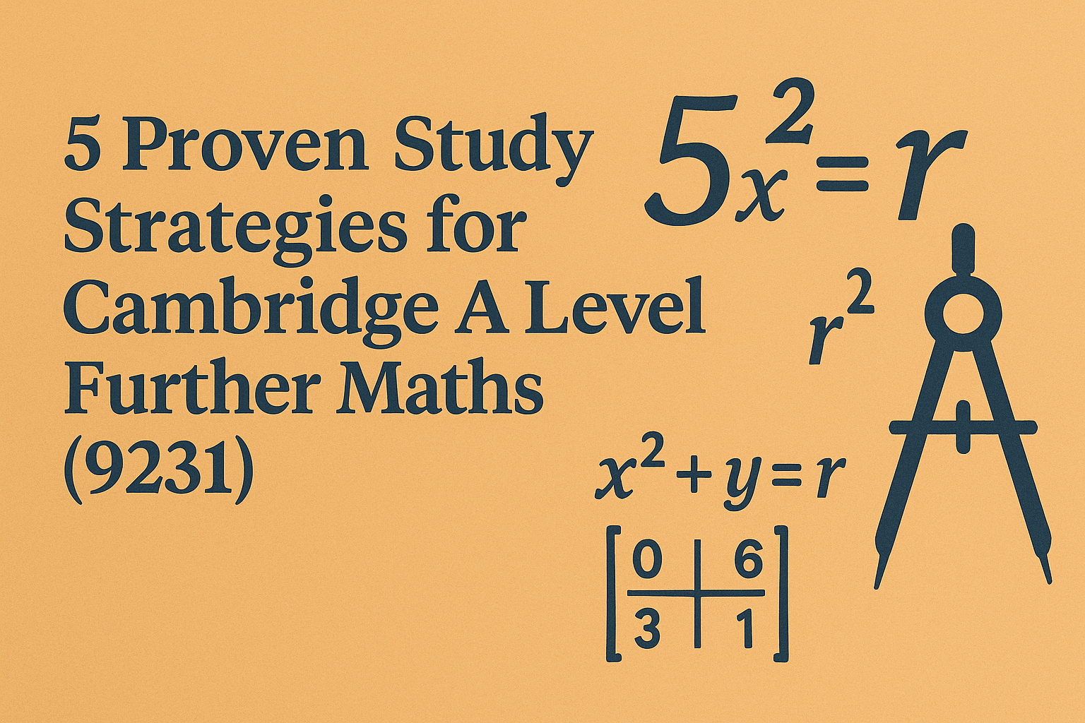 Image shown is 5 Proven Study Strategies for Cambridge A Level Further Maths (9231)