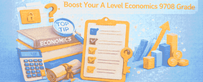 Image shown is 7 Examiner Secrets to Boost Your A Level Economics 9708 Grade
