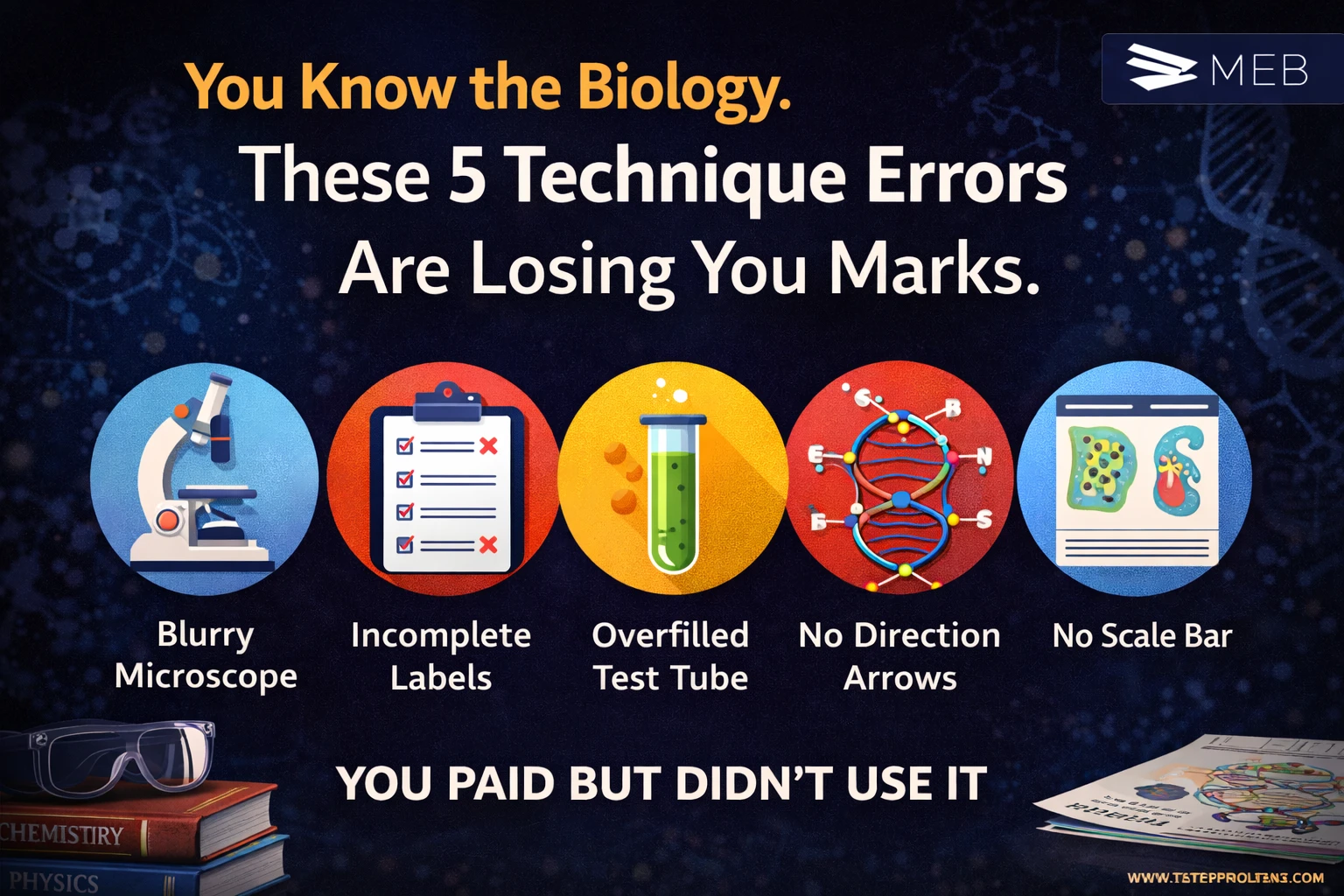 image shown Biology technique errors to avoid