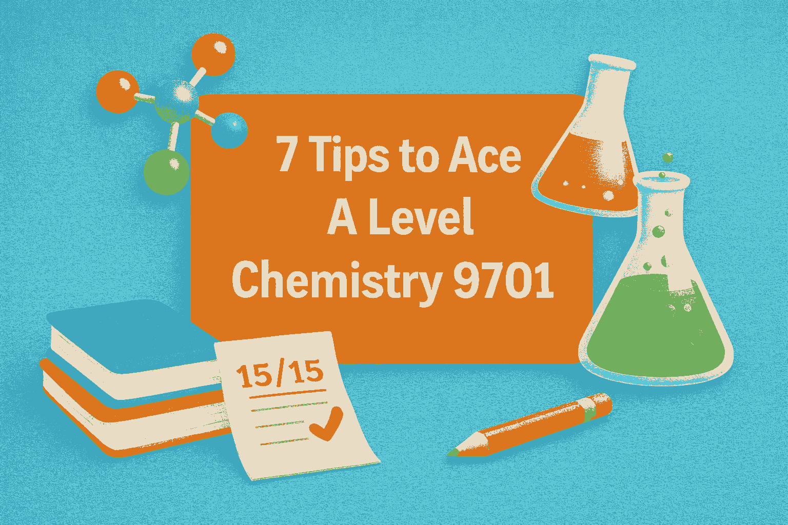 Image shown is 7 Tips to Ace A Level Chemistry 9701