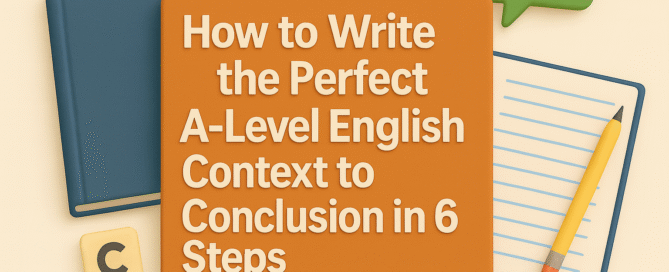 Image shown is How to Write the Perfect A-Level English Essay Context to Conclusion in 6 Steps