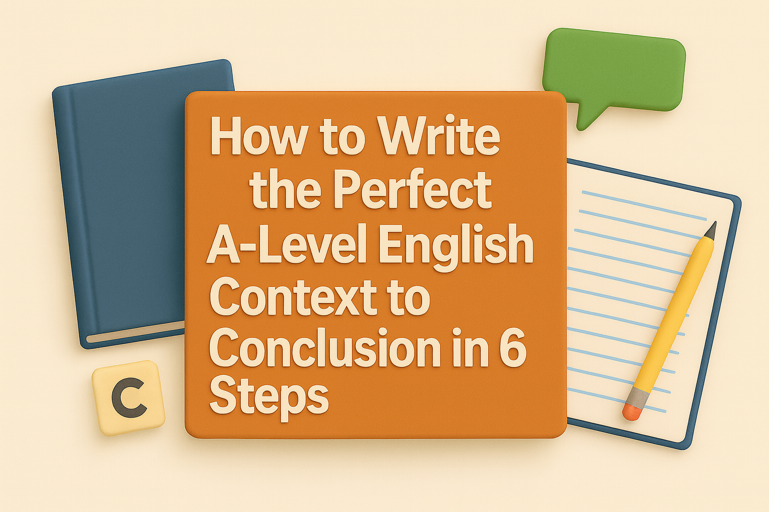 Image shown is How to Write the Perfect A-Level English Essay Context to Conclusion in 6 Steps