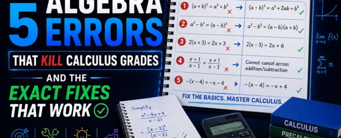 Image Shown: The 5 Algebra Errors That Kill Calculus Grades — and the Exact Fixes That Work