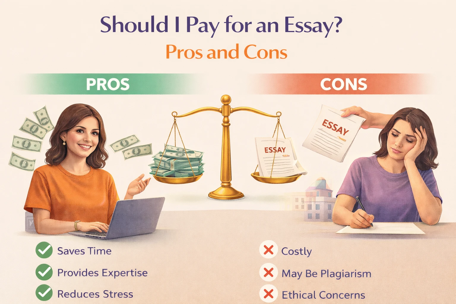 Image Shown That Should I Pay for an Essay? Pros and Cons