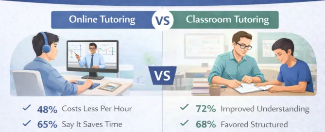 Image Shown Online vs Classroom Tutoring 2026 Which is better