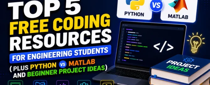 Image shown: Top 5 Free Coding Resources for Engineering Students (Plus Python vs MATLAB and Beginner Project Ideas)