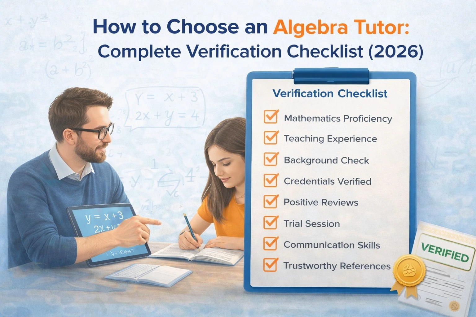 How to Choose an Algebra Tutor: 2026 Checklist Guide