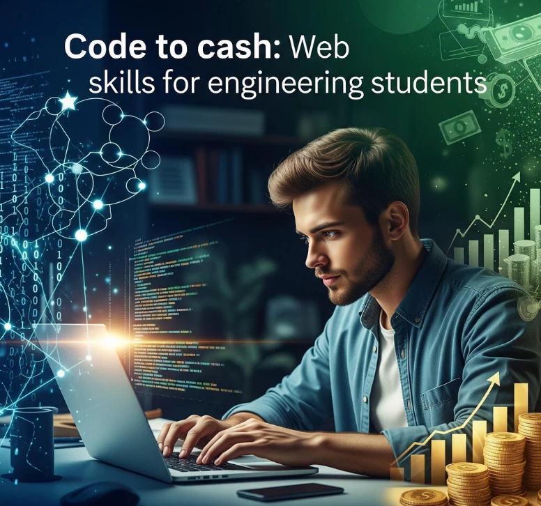 Image Shown: Code to cash: Web skills for engineering students