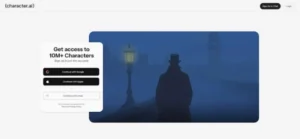 Image Shown Character AI chatbot library interface