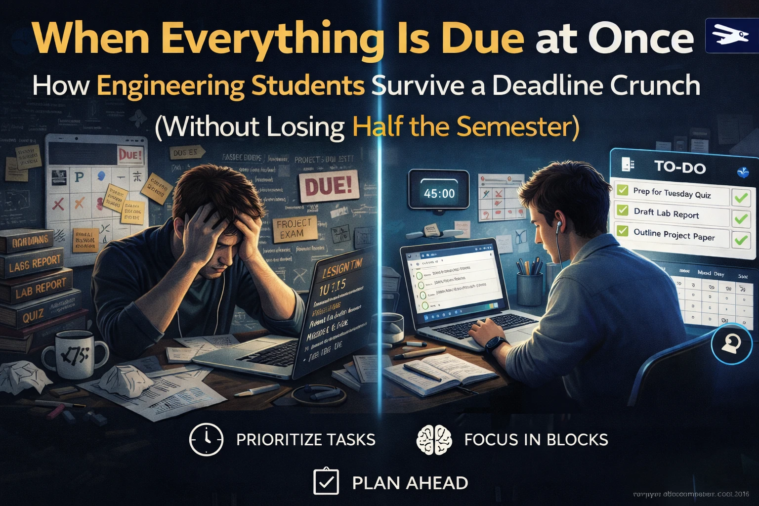 Image shown: Surviving a deadline crunch