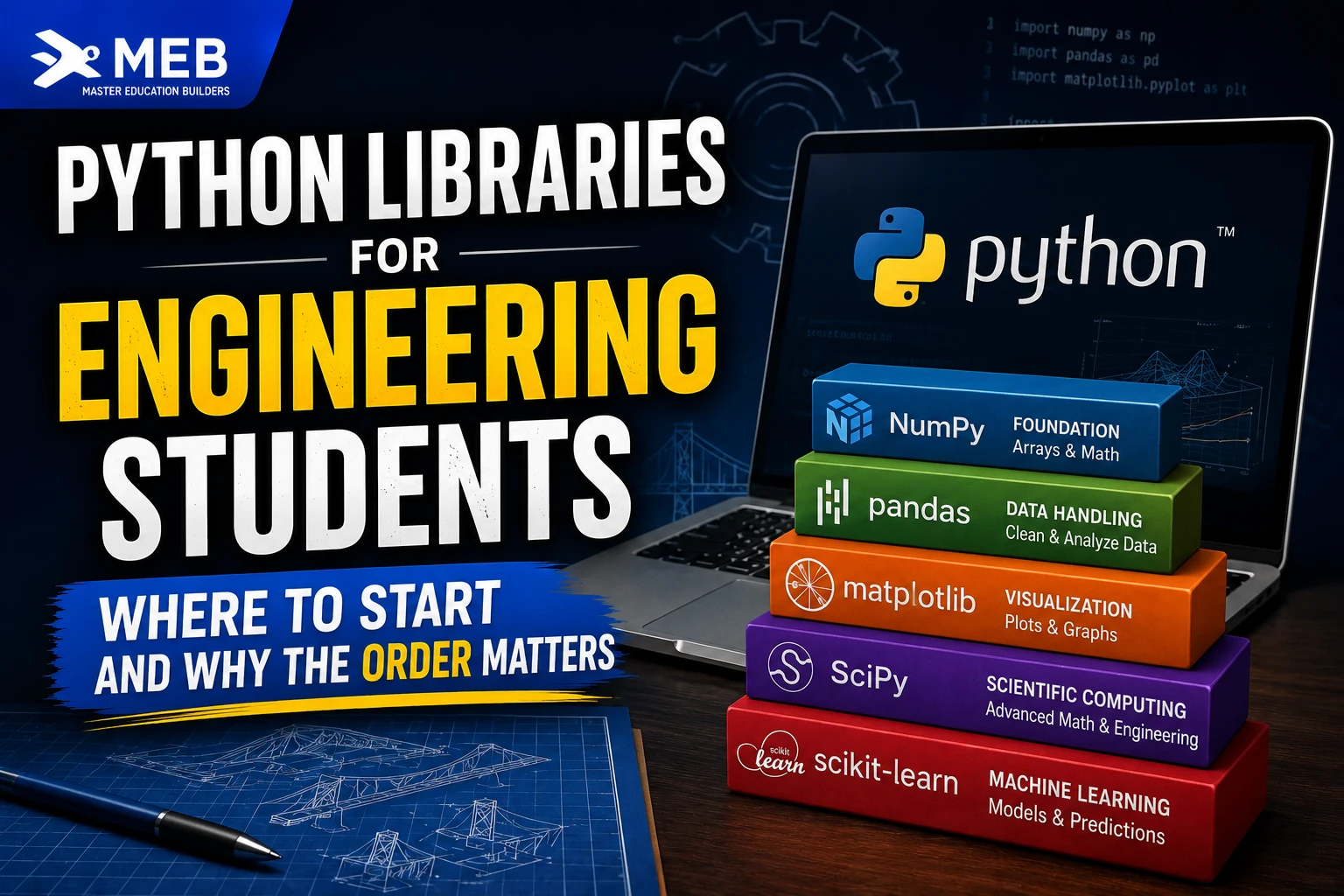 Image shown: Python Libraries for Engineering Students Where to Start and Why the Order Matters