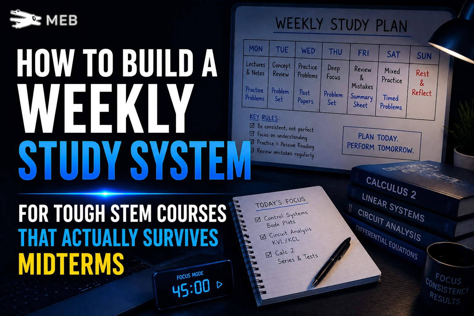 Image Shown: How to Build a Weekly Study System for Tough STEM Courses That Actually Survives Midterms
