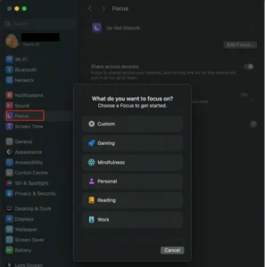 how you can set up a focused workspace on your Mac