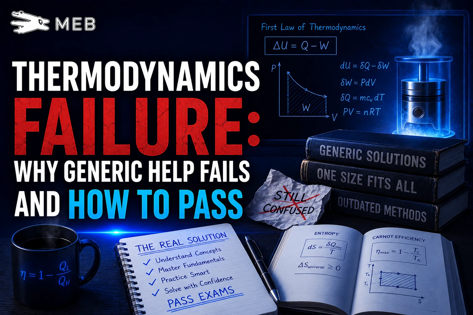 Image shown: Thermodynamics Failure Why Generic Help Fails and How to Pass